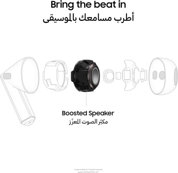 ⁦"	Samsung Galaxy Buds 3 Pro semi original Silver"⁩ - الصورة ⁦4⁩